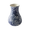 Bellied Vase BIRD BUTTERFLY Blue